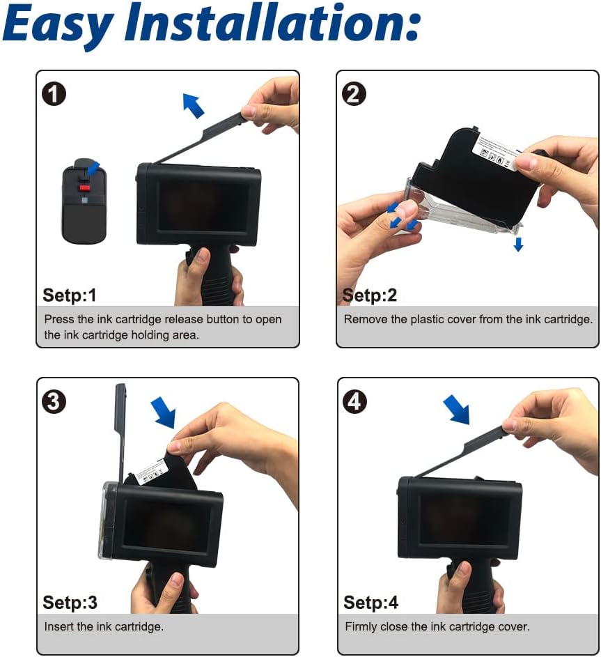 Portable Handheld Inkjet Printer with 4.3 Inch HD LED Touch Screen J6380