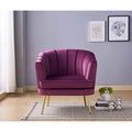 Purple Velvet Tufted Barrel Chair R931