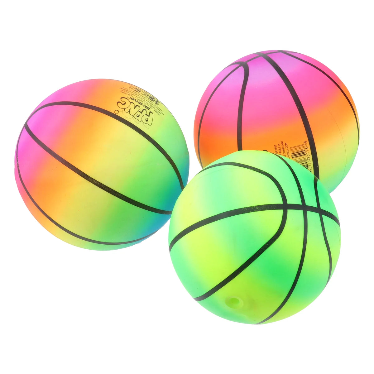 16 CM Rainbow Balls Elastic PVC Beach Play Ball Children Toy O16908