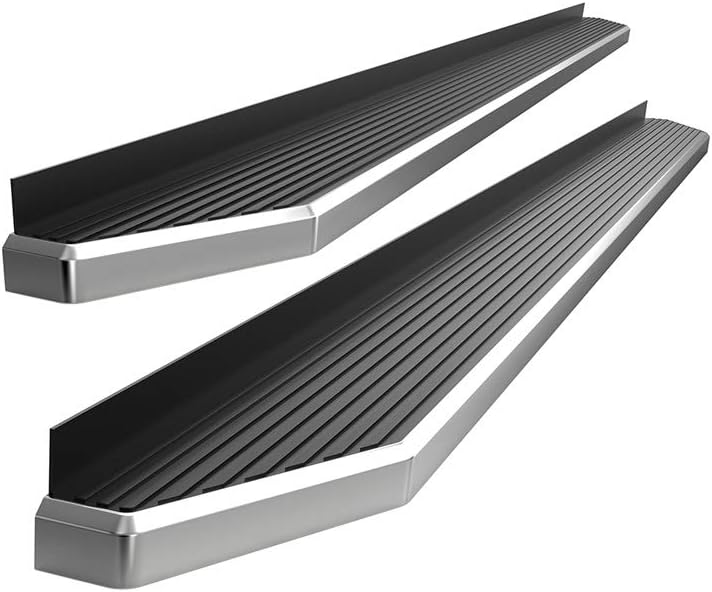 Black 6 inches Wheel to Wheel Running Boards W2241