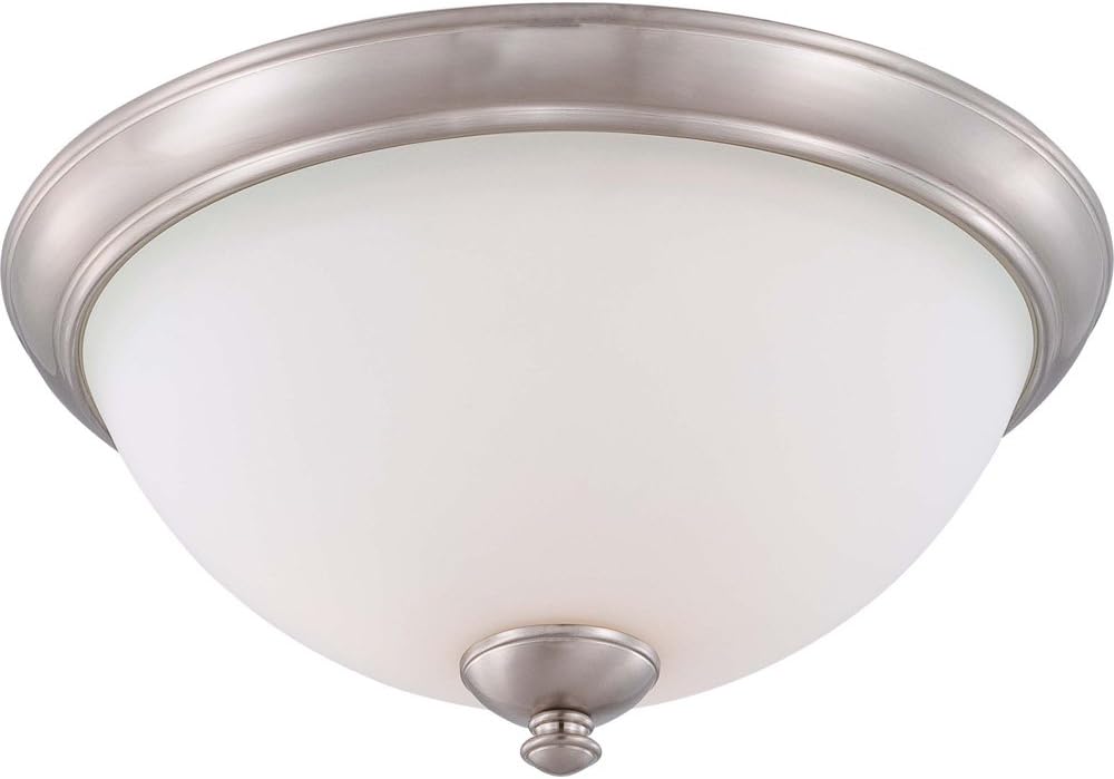 Three Light Vanity Frosted Glass Brushed Nickel Fixture D66548