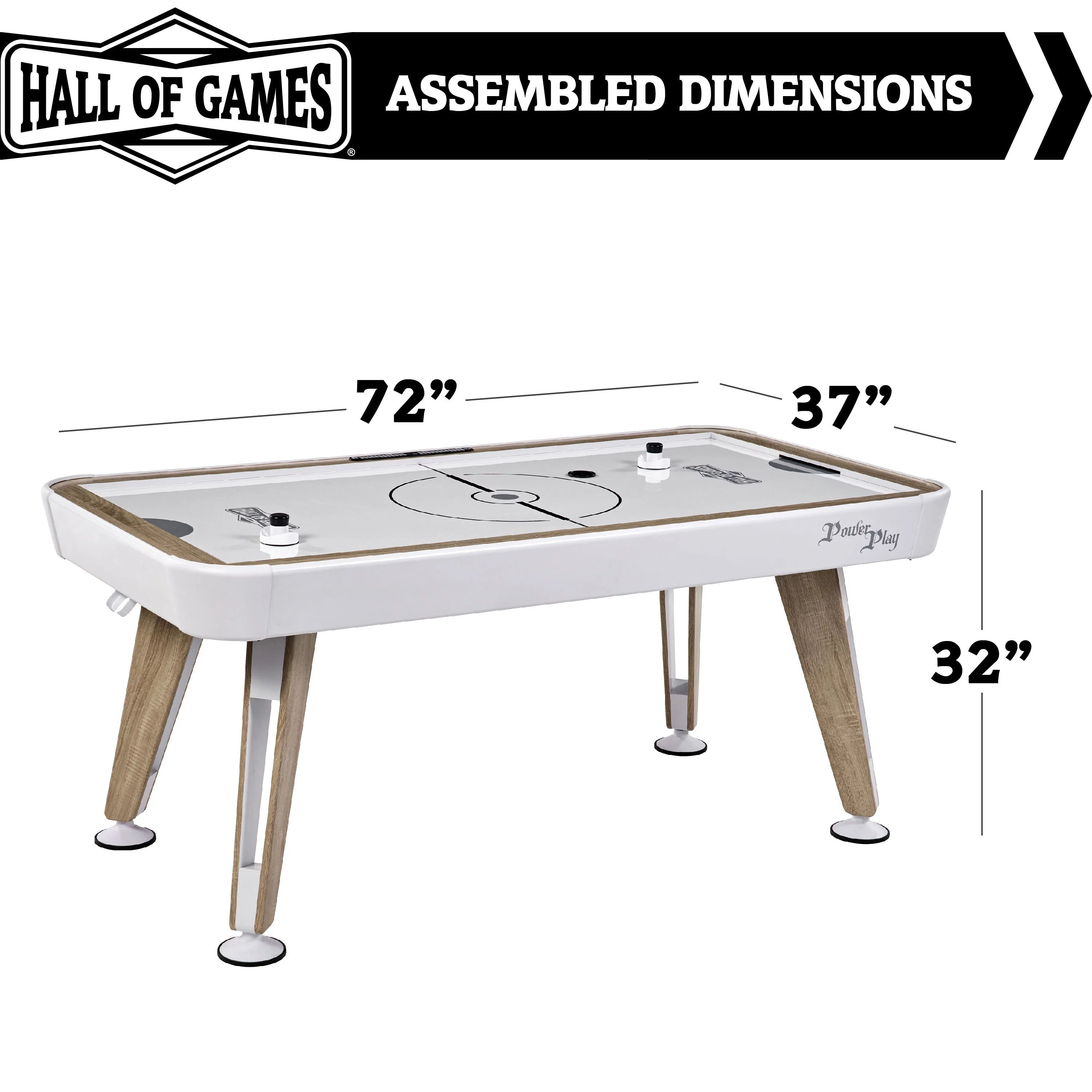 72 inch Air Powered Hockey Table with Table Tennis Top D33085