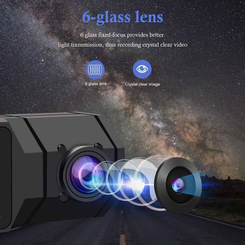 Dual Dash Cam FHD 1080P Front and Interior IR Night Vision Pack of 2 Q221319
