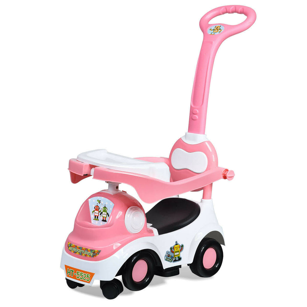 Pink Ride on Push Car with Music Box & Horn J183