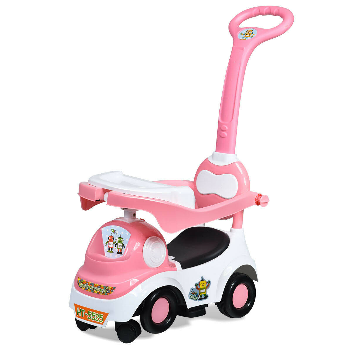 Pink Ride on Push Car with Music Box & Horn J183