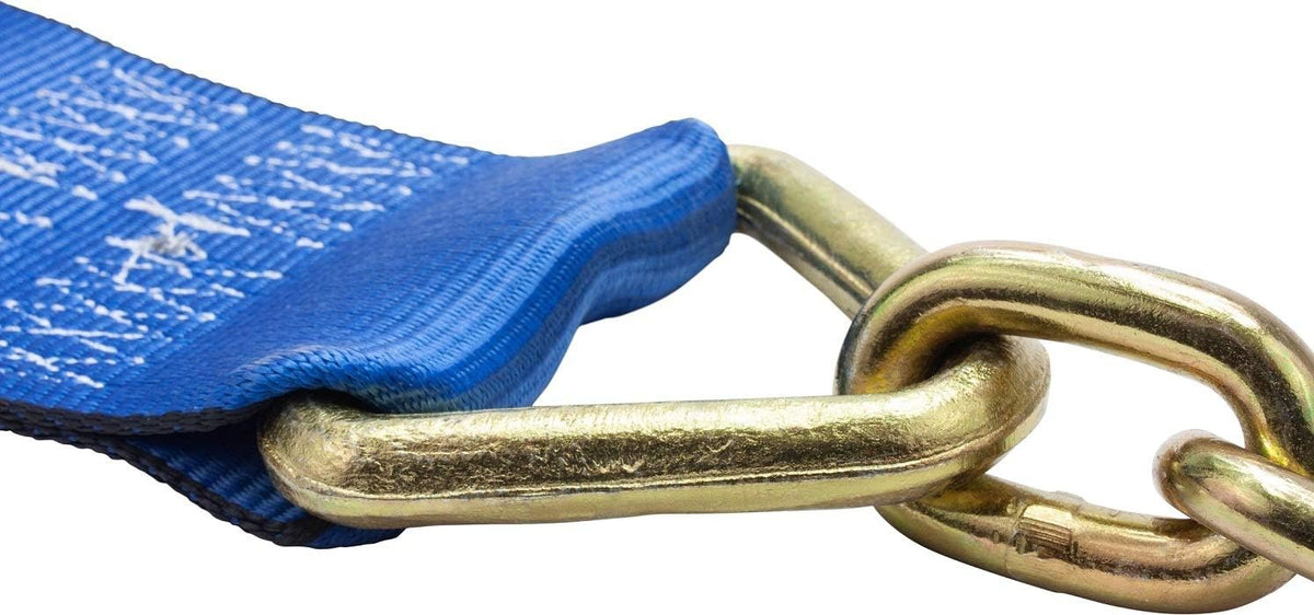 4 Pack 4 in. x 30 ft. Winch Strap with Chain Anchor E707102