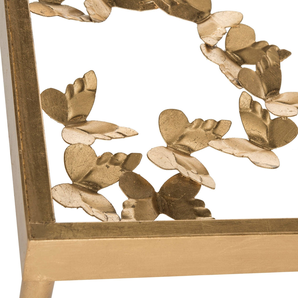 Gold Butterfly Side Table W32313