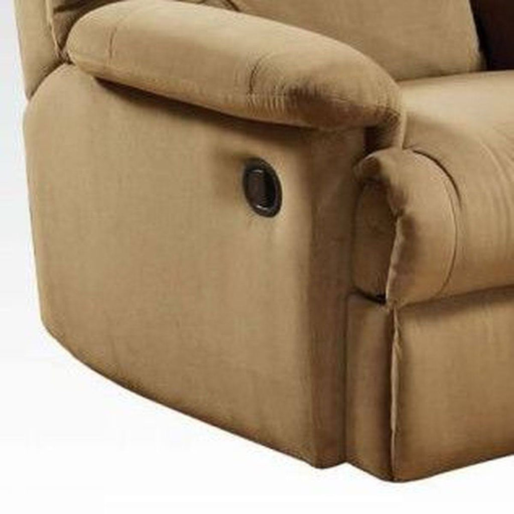 Light Brown Microfiber Manual Recliner V20434
