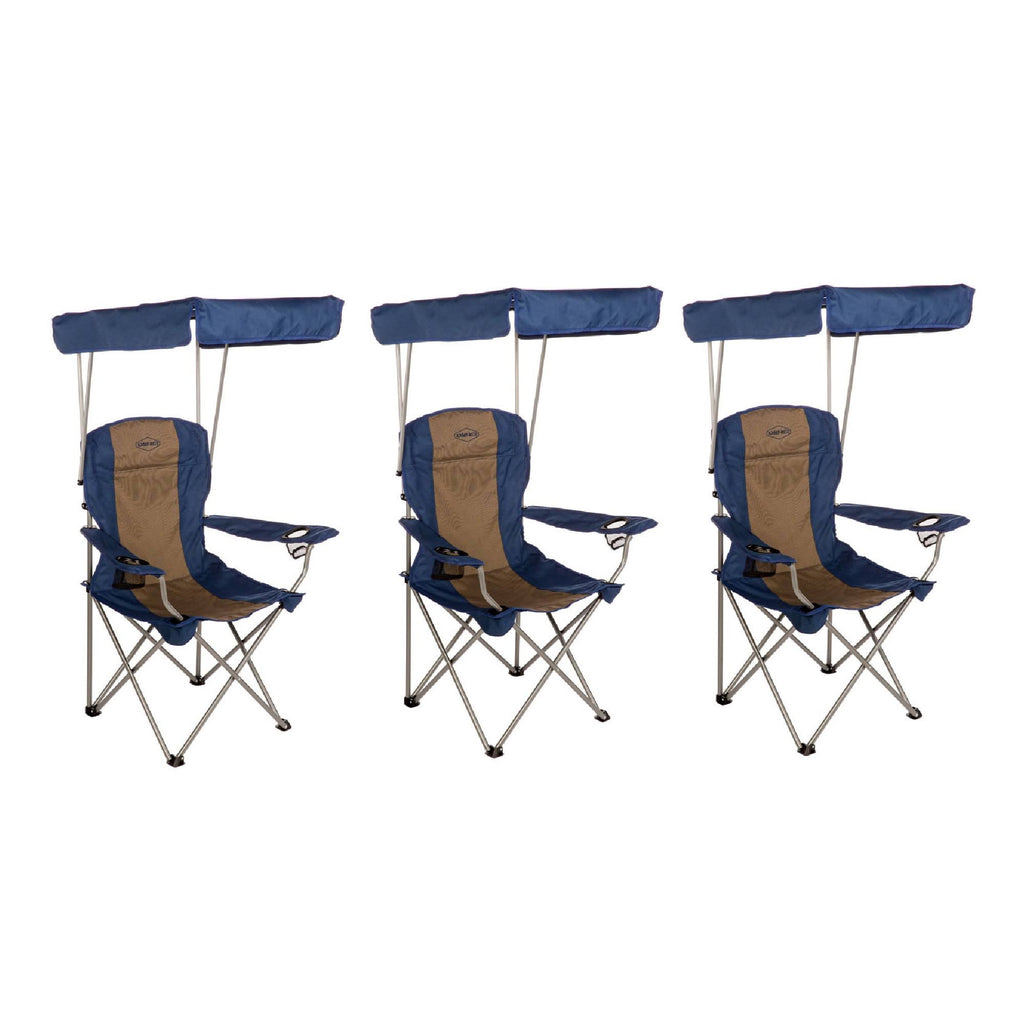 3 Pack Folding Camping Chair with Canopy R1515