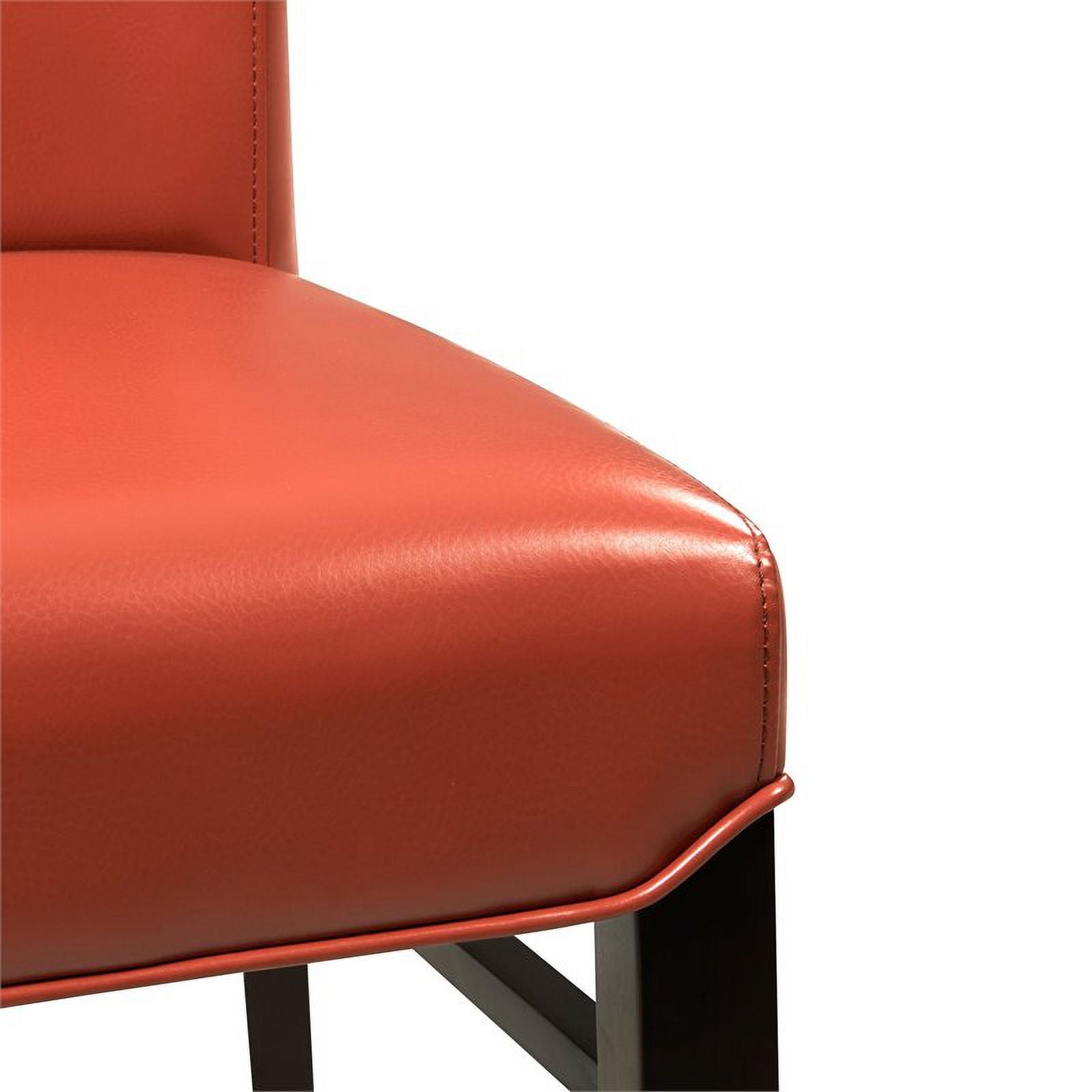 Bonded Leather Dining Chair in Orange (Set of 2) Z30633