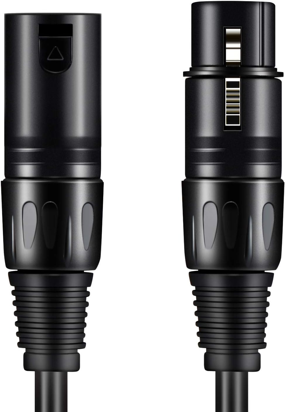 50ft XLR Microphone Male to Female Mic Cables Black 3-Pack B30892