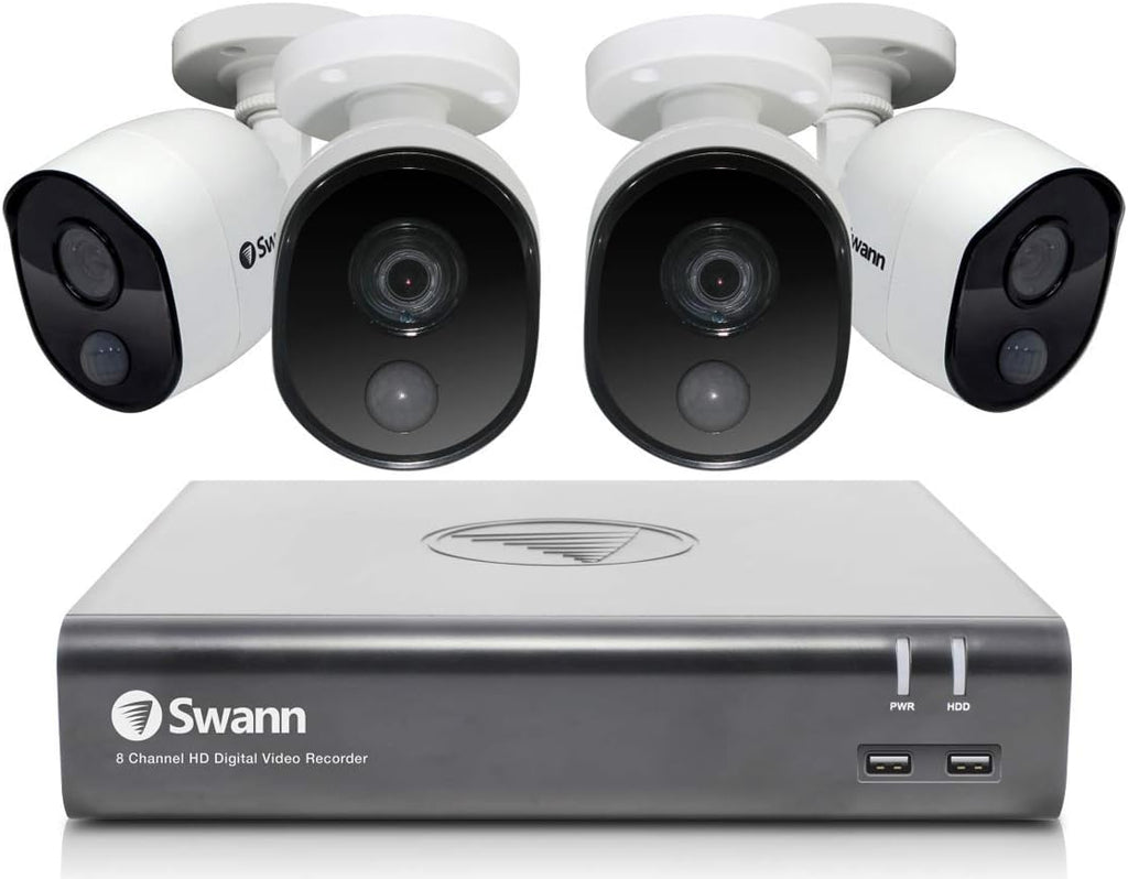 8 Channel 4 Camera 1080p DVR 1TB HDD Security System I96061