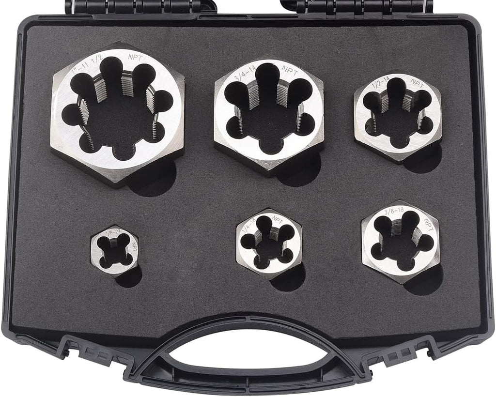 6 Pcs Carbon Steel Pipe Hex Die Set V323