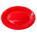 Crimson Red Stoneware Wide Rim Platter - 12/Case M7829