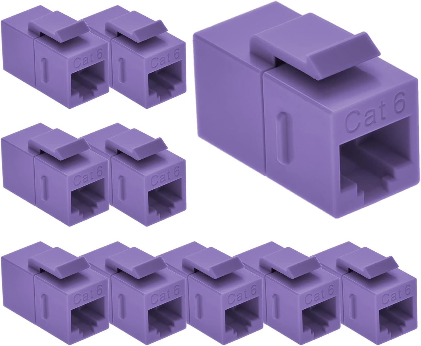 Cat.6 RJ45 Inline Coupler Female-Female 50-Pack Orange E9411