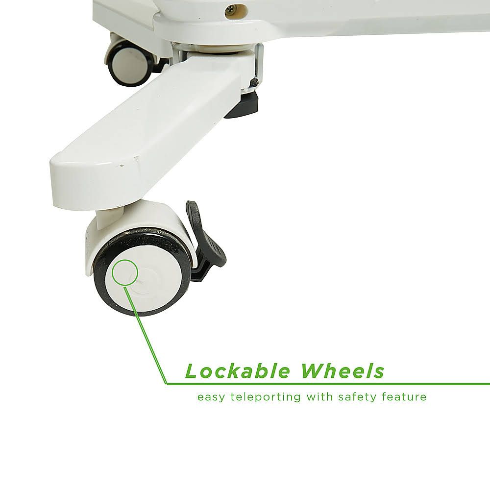 White Exercise Bike Workstation with 8 Resistance Levels X9678