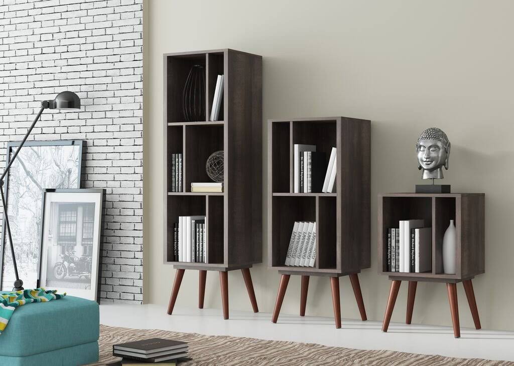 Large White Cubby Bookcase M75408