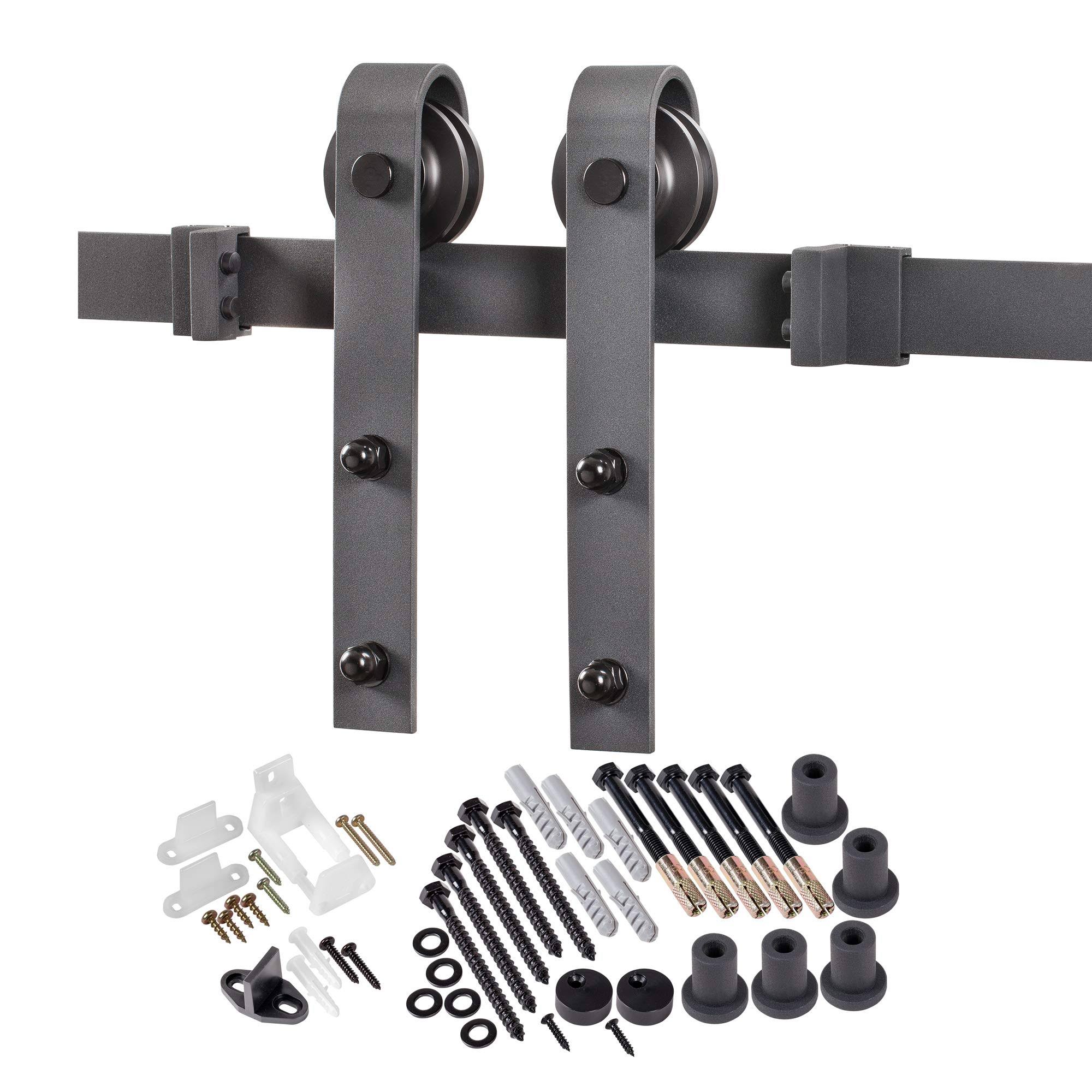 Matte Black Door Barn Hardware Kit B362