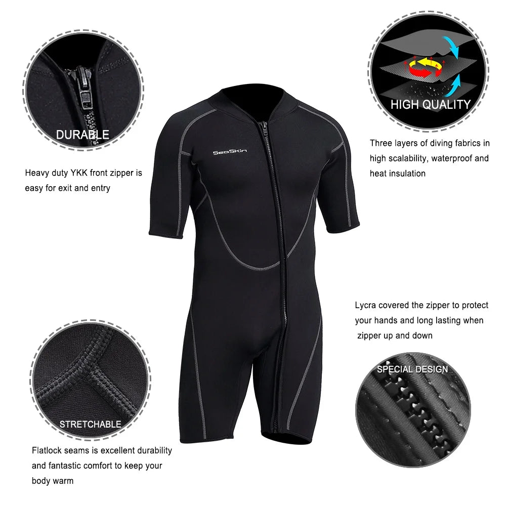 3mm Shorty Wetsuit Front Zip W47071