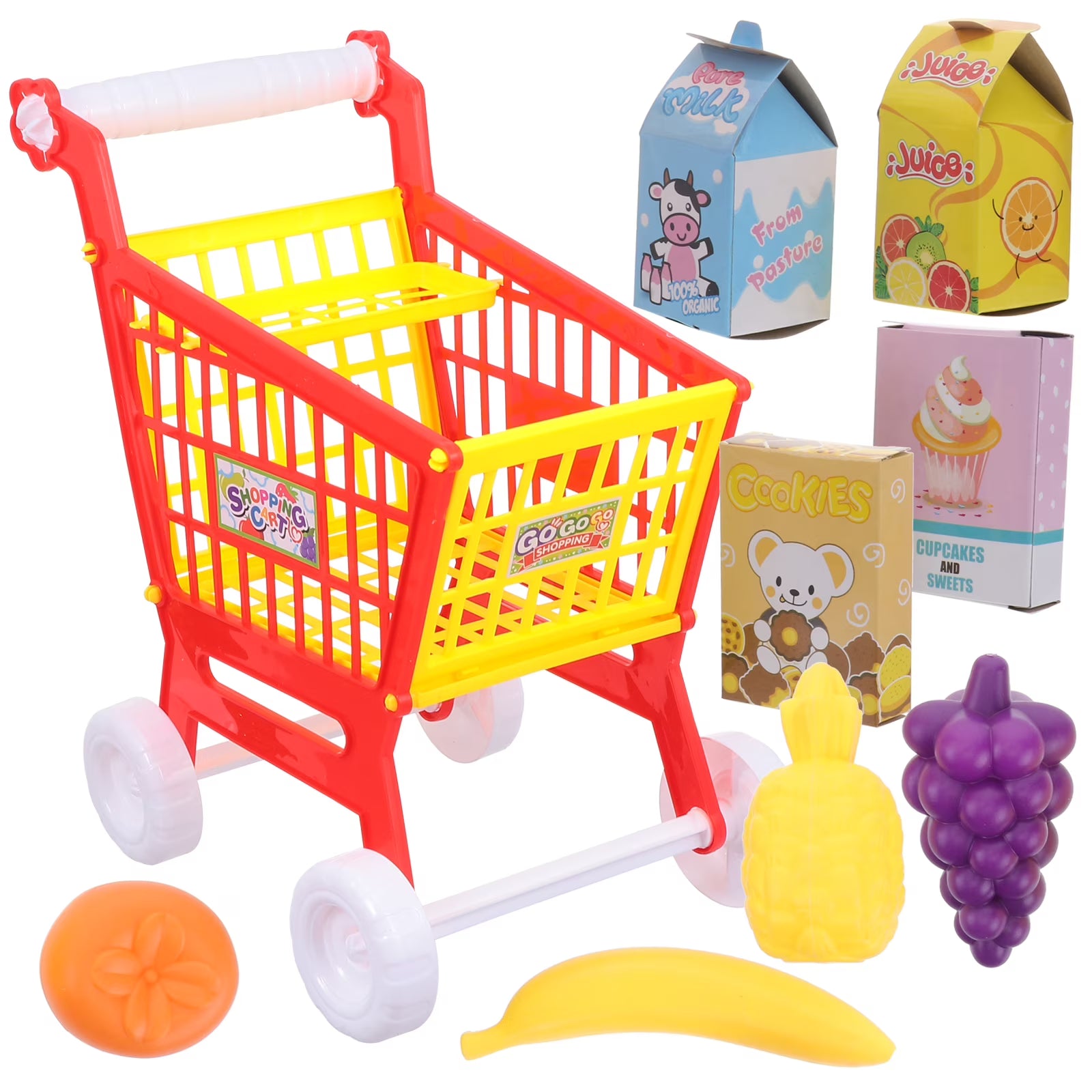 Red Kid Shopping Cart Plaything Q735