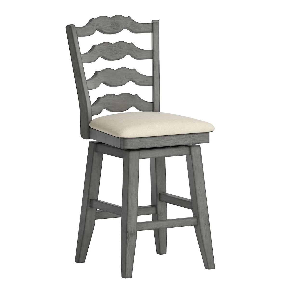 French Ladder Back Counter Height Swivel Stool C148