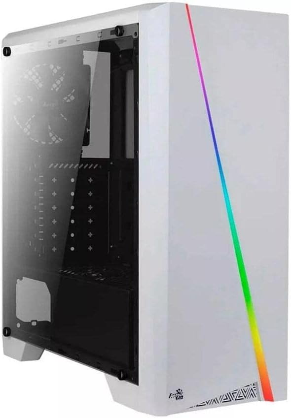White RGB Mid Tower Computer Case F11140