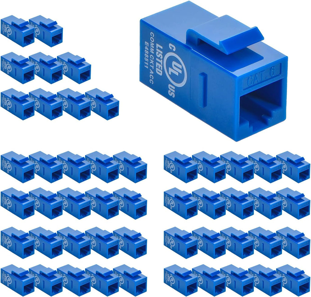 Cat.6 RJ45 Inline Coupler Female-Female 50-Pack Orange E9411