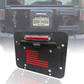 Spare Tire Delete License Plate Relocation Kit with Third Brake Light for Wrangler JK JKU C313