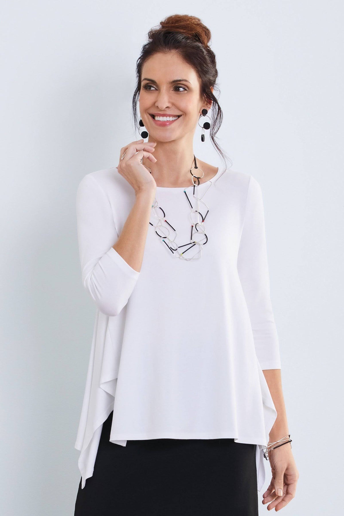 White Knit Top, L (14-16) N8599