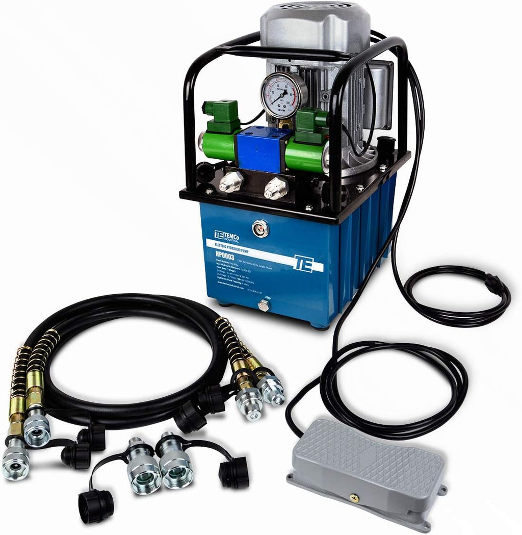 Electric Hydraulic Pump Power Pack Unit 2 Stage Double Acting 110v 10k psi 488 Cubic in Capacity W19299