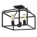Black 3 Light Semi-Flush Mount O425184