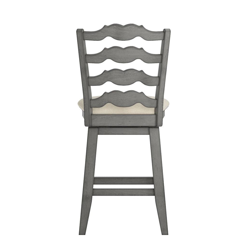 French Ladder Back Counter Height Swivel Stool C148