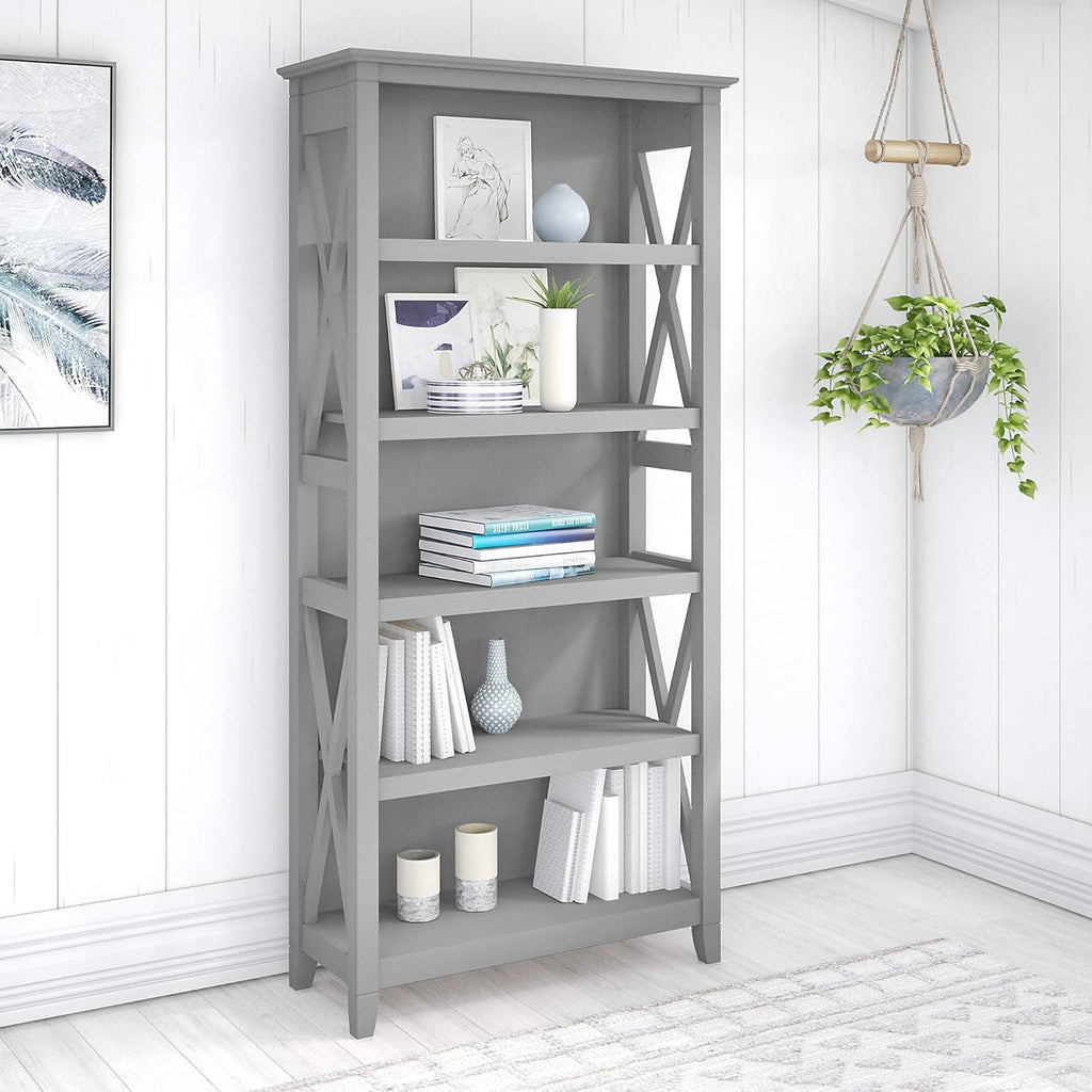 Tall 5 Shelf Bookcase, Cape Cod Gray U1673