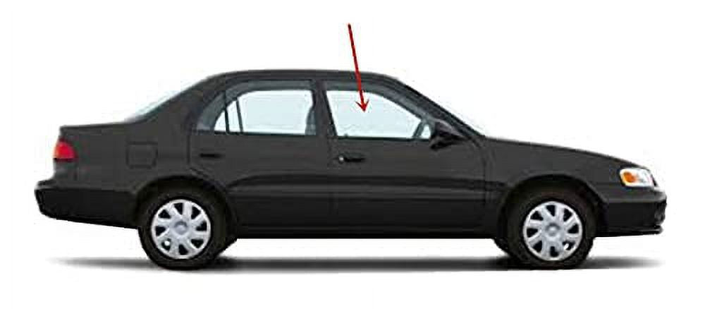 Passenger Side Front Door Window Glass for 1993-1997 Toyota Corolla W600
