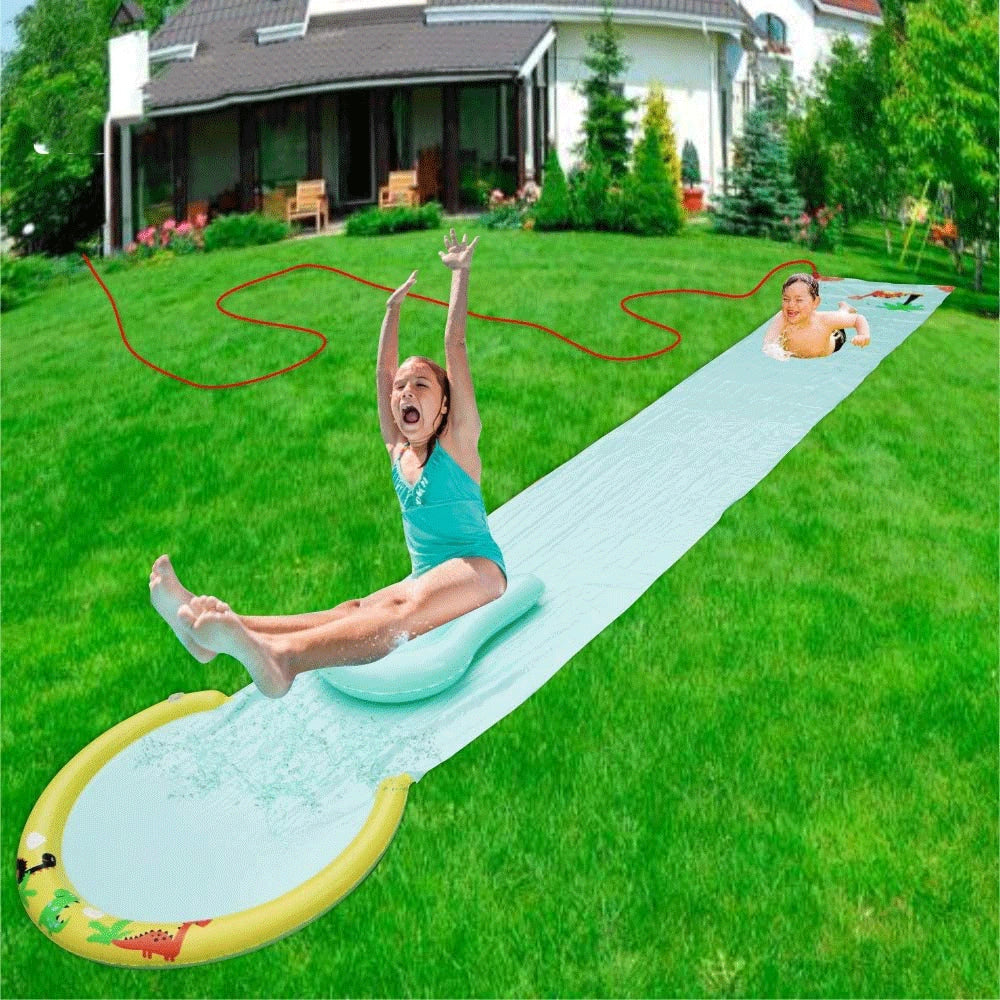 Super Giant Water Slip and Slide 192" x 29" with Body Board and Hose Attachment B448411