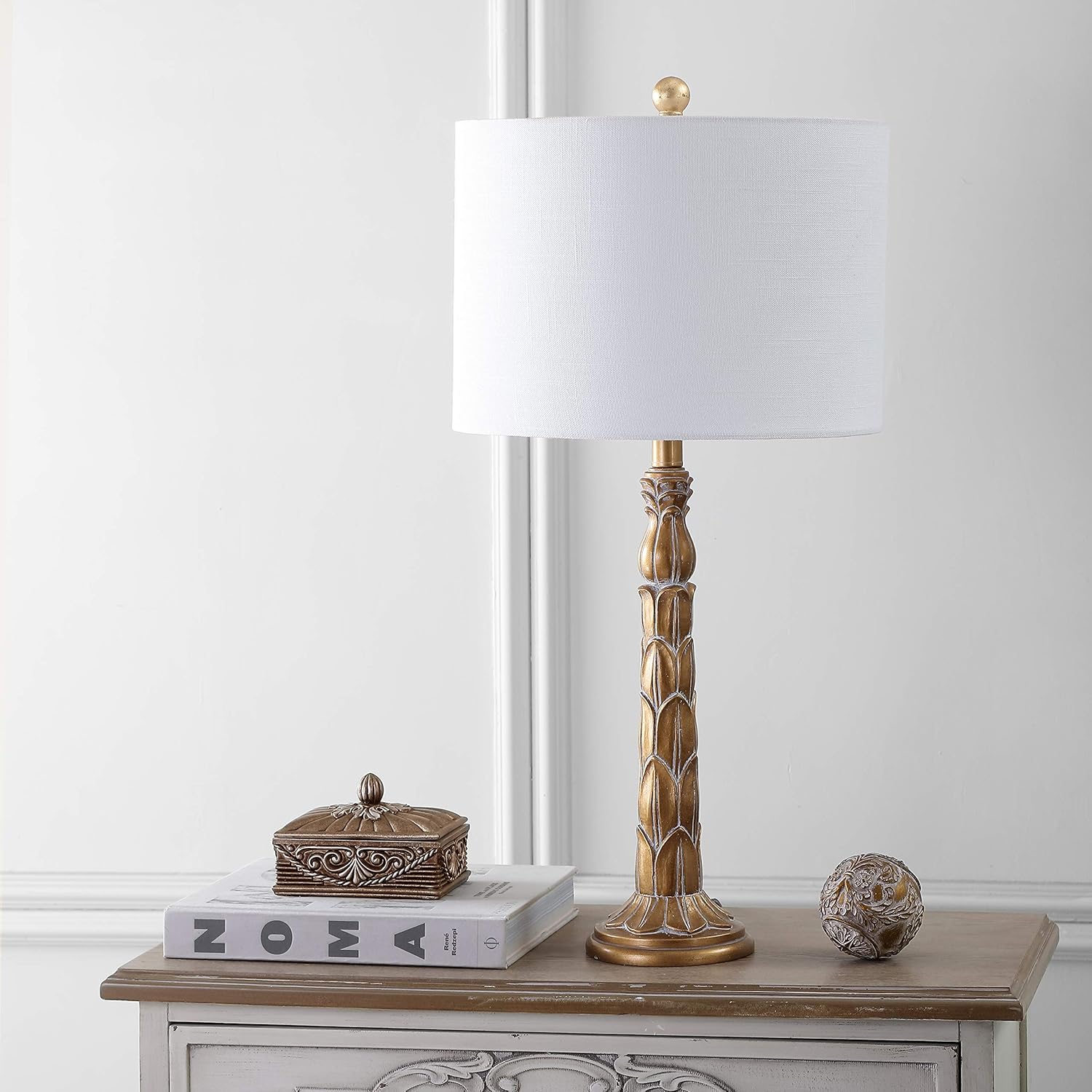 Antique Gold Resin LED Lamp V770
