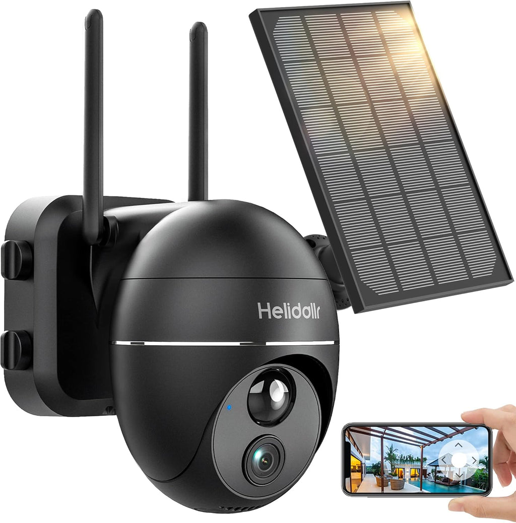 Solar Panel 1080P WiFi Wireless Outdoor Security Camera with 15000mAh Rechargeable Battery K10594