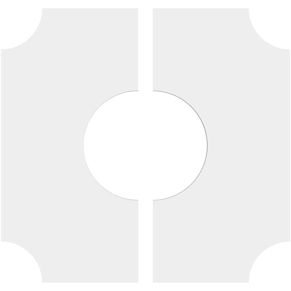 10"OD x 4"ID x 6"C x 1"P PVC Ceiling Medallion Y731