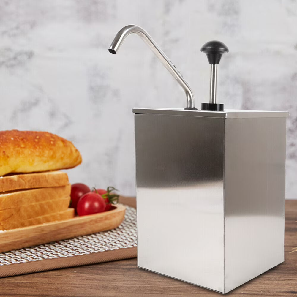 4L Stainless Steel Single Head Condiment Dispenser Pump X20665