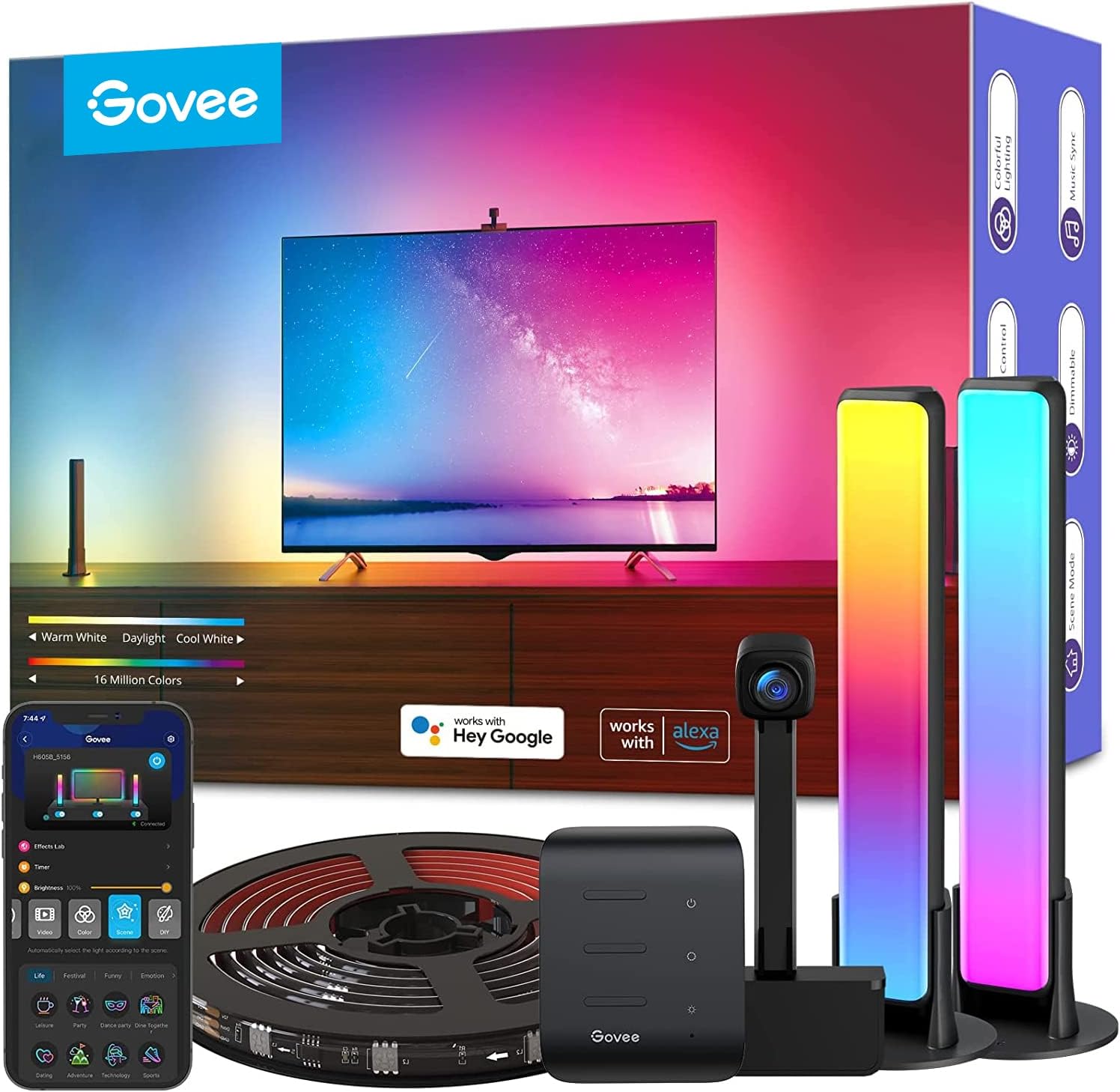 Smart Wi-Fi RGBIC LED TV Backlight with Camera G411