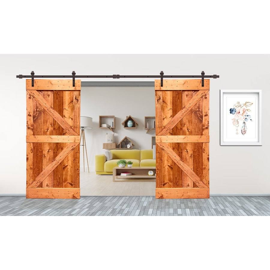 Red Walnut Barn Door with Hardware Kit X831