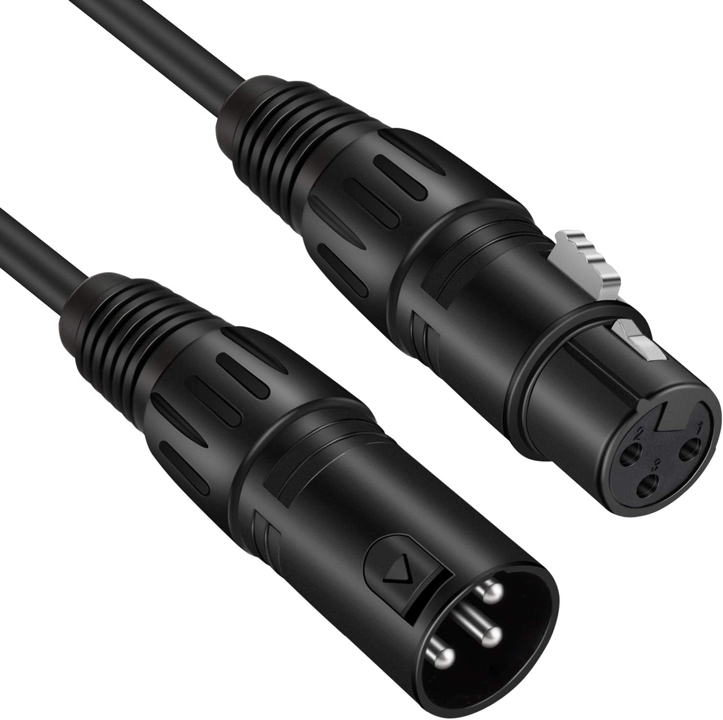 50ft XLR Microphone Male to Female Mic Cables Black 3-Pack B30892