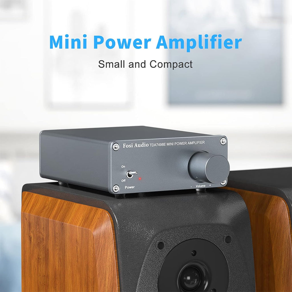 TDA7498E 2 Channel 160W x2 Stereo Audio Amplifier Mini Hi-Fi Class D Integrated Amp with 24V Power Supply Pack of 2 Y496247