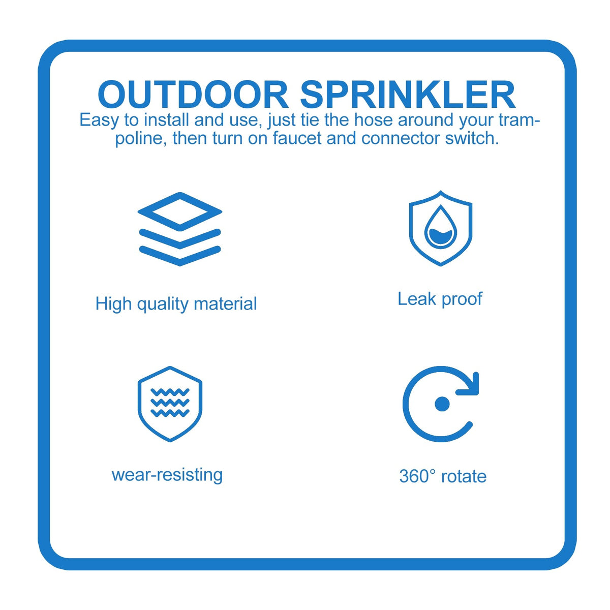 Outdoor Water Sprinkler Toy for Trampoline G46935