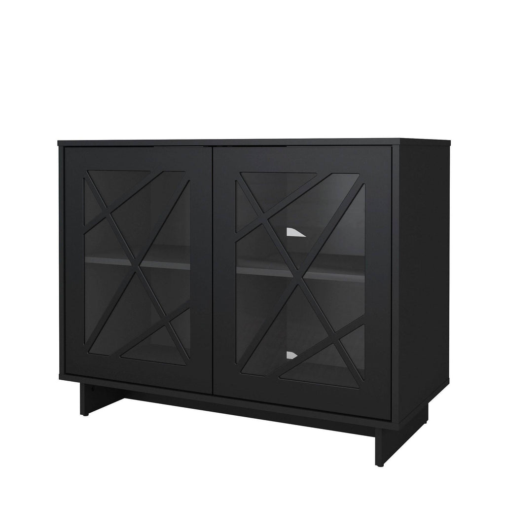 Black 2-Door Storage Cabinet J2198