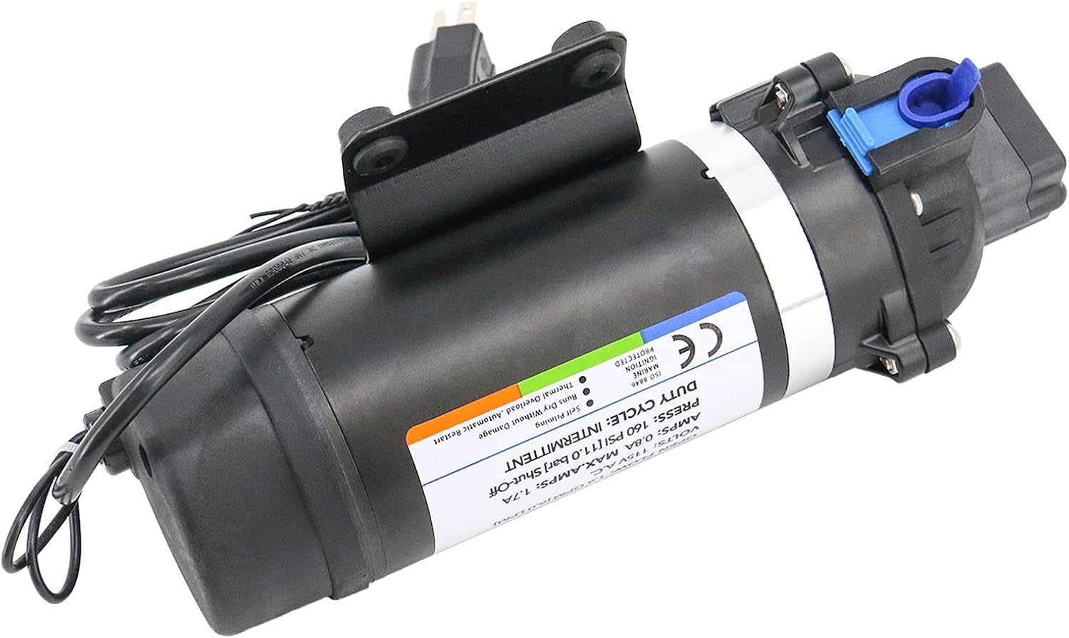 AC 110V Self Priming Water Pressure Pump, 160 PSI, Diaphragm Pump G7168