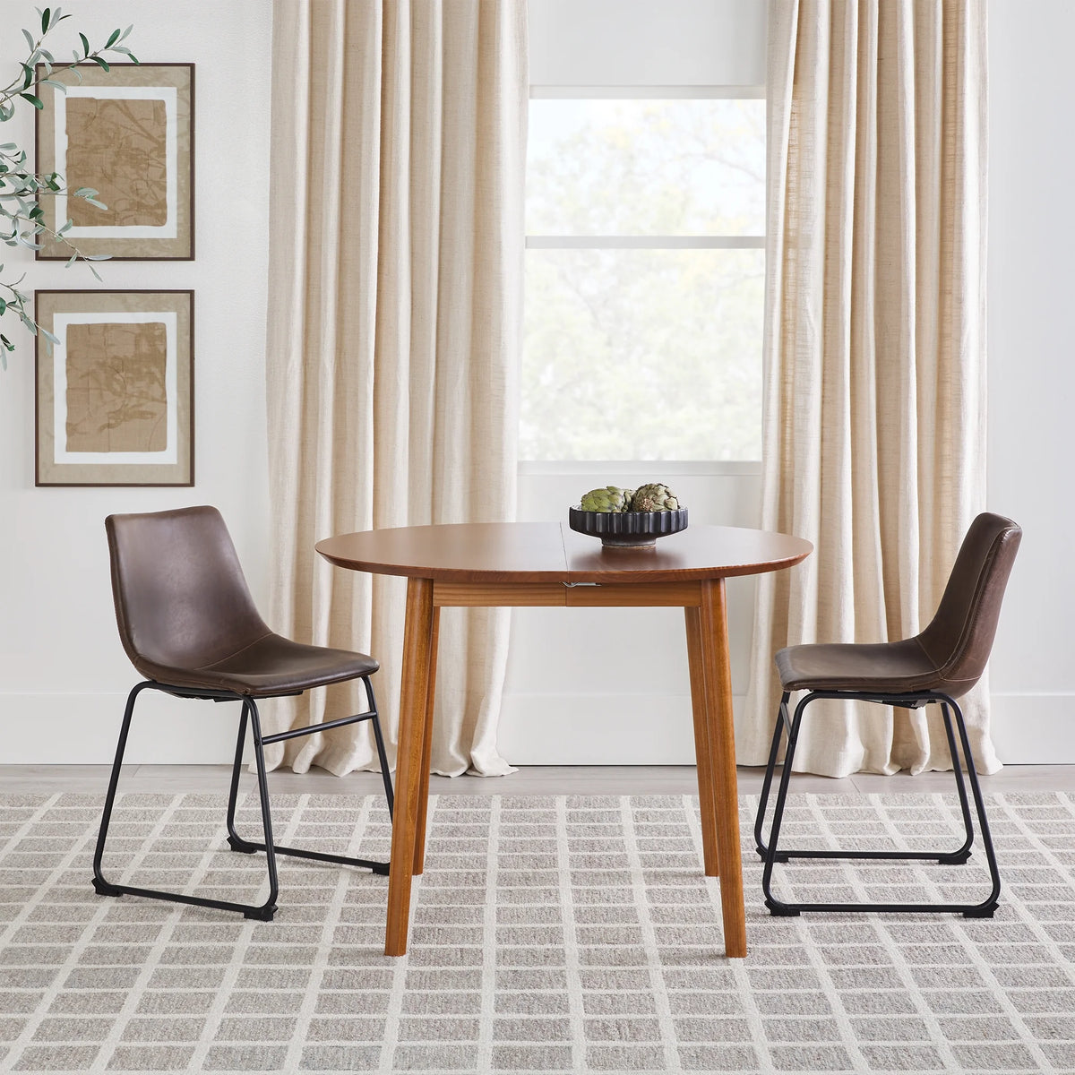 Caramel Solid Wood Oval Dining Table U1929