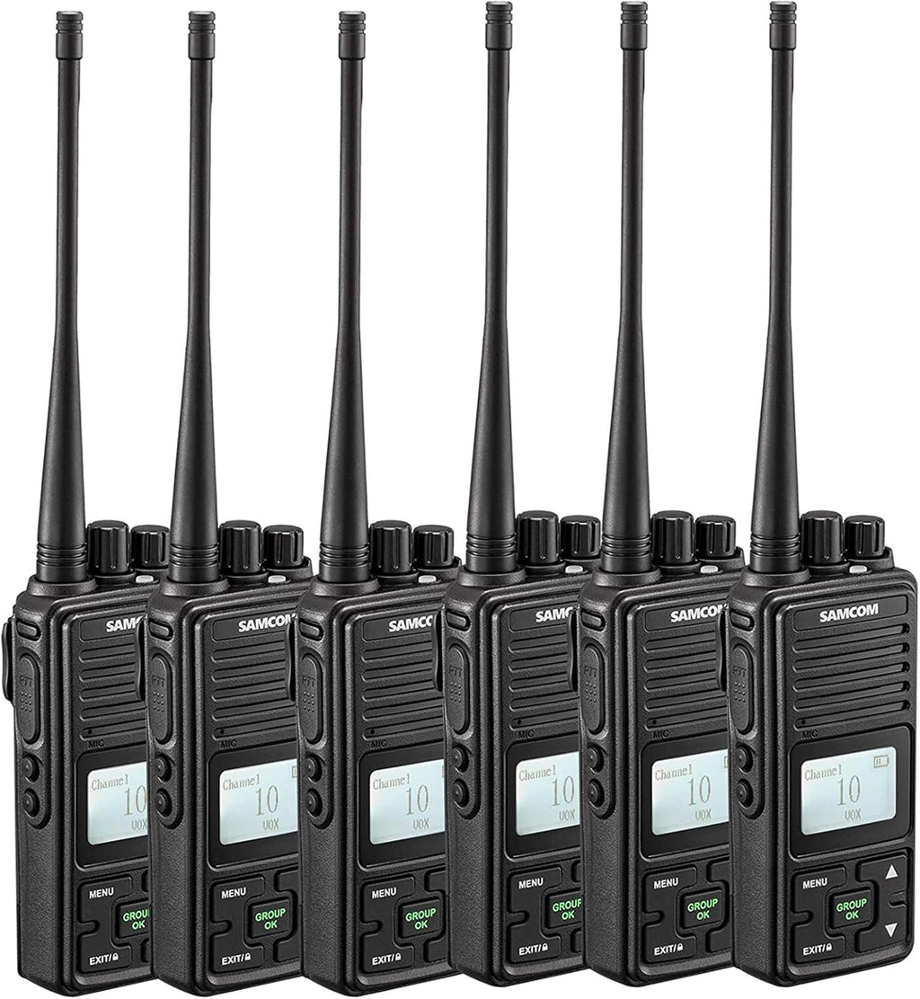 6 Packs UHF Two Way Radios with Earpieces B32987