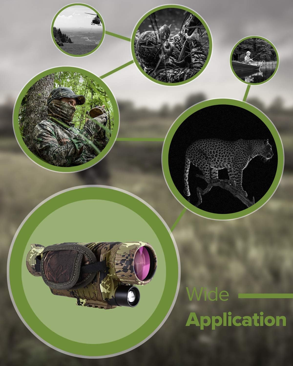 32GB Night Vision Monocular with 32GB Card and 14500 Battery Q56465