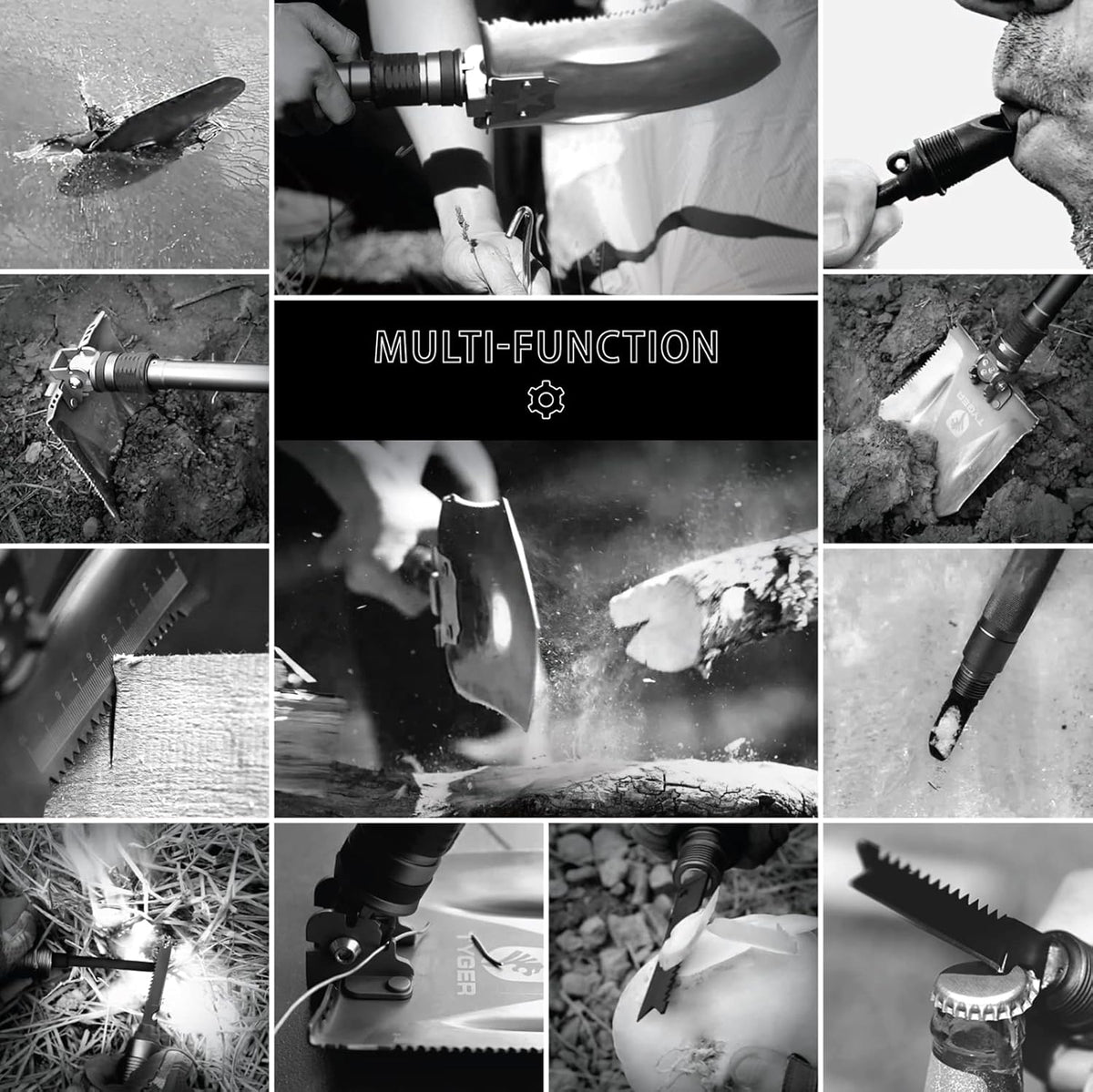 Military Heavyduty Folding Compact Tool with 16-in-1 Multifunction M484930